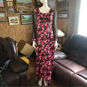 Vintage Floral Maxi Dress